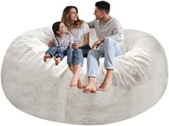 HWIVGKU Bean Bag Chairs, Giant Bean Bag Chair For Adults, 4ftbean Bag CoverComfyBean Bag Bed (No Filler, Cover Only) Fluffy Lazy Sofa (White), 4ft(120 * 65cm) 28 HWIVGKU Bean Bag Chairs, Giant Bean Bag Chair For Adults, 4ftbean Bag CoverComfyBean Bag Bed (No Filler, Cover Only) Fluffy Lazy Sofa (White), 4ft(120 * 65cm) -Home Table Chair Store 41Y4t85gQL. AC