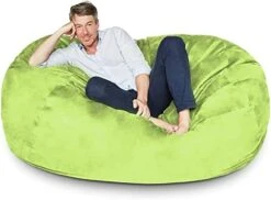 Lumaland Luxury Microsuede Outer Cover For Bean Bags Machine Washable 6-Foot Bean Bag Cover With Inlay In Dark Grey Cover And Inlay ONLY 26 Lumaland Luxury Microsuede Outer Cover For Bean Bags Machine Washable 6-Foot Bean Bag Cover With Inlay In Dark Grey Cover And Inlay ONLY -Home Table Chair Store 41YEDEcJqL. AC