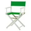 Casual Home 18" Director's Chair White Frame With Green Canvas