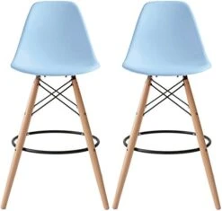 2xhome - Set Of Two (2) -Black- 25" Seat Height Molded Plastic Modern Counter Stools With Backs And Armless Natural Legs Wood Eiffel Legs Dowel-Leg 25 2xhome - Set Of Two (2) -Black- 25" Seat Height Molded Plastic Modern Counter Stools With Backs And Armless Natural Legs Wood Eiffel Legs Dowel-Leg -Home Table Chair Store 41aHgL rcnL. AC