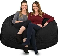 ULTIMATE SACK 5000 (5 Ft.) Bean Bag Chair Cover In Multiple Colors: Cover ONLY. (5000, Brown Suede) -Home Table Chair Store 41aXEqv0XlL. AC