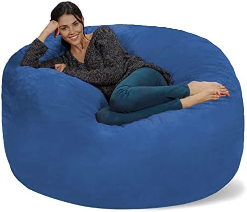 Chill Sack Bean Bag Chair: Giant 5' Memory Foam Furniture Bean Bag - Big Sofa With Soft Micro Fiber Cover - Dark Gray 11 Chill Sack Bean Bag Chair: Giant 5' Memory Foam Furniture Bean Bag - Big Sofa With Soft Micro Fiber Cover - Dark Gray - Image 9