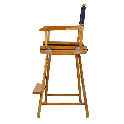 Casual Home 24" Director's Chair Honey Oak Frame-with Navy Canvas, Counter Height 5 Casual Home 24" Director's Chair Honey Oak Frame-with Navy Canvas, Counter Height - Image 3