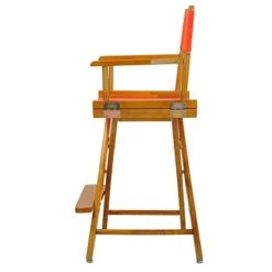 Casual Home Director's Chair ,Honey Oak Frame/Orange Canvas,24" - Counter Height -Home Table Chair Store 41bESuWHxfL