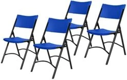 OEF Furnishings (4 Pack Heavy Duty Indoor/Outdoor Plastic Folding Chair, Light Grey -Home Table Chair Store 41bXzILwN9L. AC