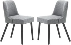 MINCETA Dining Chair,Morden Wood Leg Upholstered Kitchen Chair Set Of 2,PU In Cream White 21 MINCETA Dining Chair,Morden Wood Leg Upholstered Kitchen Chair Set Of 2,PU In Cream White -Home Table Chair Store 41bvaQ5NEML. AC