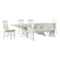 Picket House Furnishings Stanford 6PC Dining Set In White