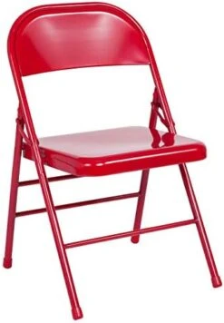 Flash Furniture 2 Pack HERCULES Series Triple Braced & Double Hinged Red Metal Folding Chair -Home Table Chair Store 41cW8qIz7dL. AC