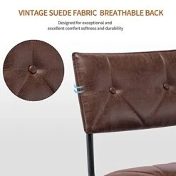 BV Dining Chair Set Of 2, Vintage Suede Mid Century Dining Chair, Suede Fabric Chairs With Metal Chrome Legs For Kitchen, Dining Room, Living Room 12 BV Dining Chair Set Of 2, Vintage Suede Mid Century Dining Chair, Suede Fabric Chairs With Metal Chrome Legs For Kitchen, Dining Room, Living Room -Home Table Chair Store 41cjTiriZFL