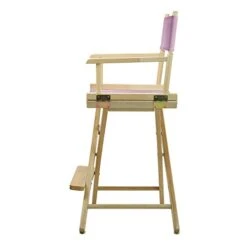 Casual Home 220-00/021-22 Director Chair 24" - Counter Height Natural Frame/Pink Canvas -Home Table Chair Store 41czlratIaL