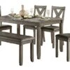 Homelegance 6-Piece Pack Dinette Set, Gray 2 Homelegance 6-Piece Pack Dinette Set, Gray -Home Table Chair Store 41dCJ0pLQGL