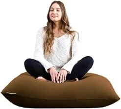 Yogibo Mini Bean Bag, Small Beanbag Chair For Kids, Teens And Adults, Great For Meditation And Sitting, Fibead Filling Conforms To Body, Washable, Removable Cover, Light Grey -Home Table Chair Store 41dL4b XsAL. AC