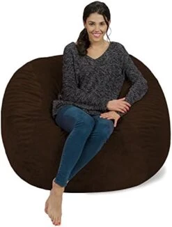 Chill Sack Bean Bag Chair: Giant 4' Memory Foam Furniture Bean Bag - Big Sofa With Soft Micro Fiber Cover - Charcoal 27 Chill Sack Bean Bag Chair: Giant 4' Memory Foam Furniture Bean Bag - Big Sofa With Soft Micro Fiber Cover - Charcoal -Home Table Chair Store 41dQh2orgqL. AC