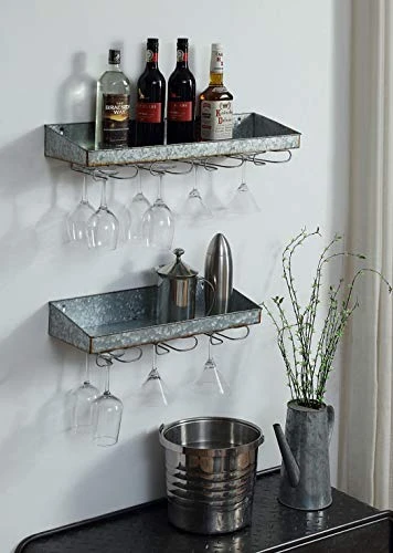 4D Concepts Systems Storage Wine Shelves, Galvanized Metal 3 4D Concepts Systems Storage Wine Shelves, Galvanized Metal