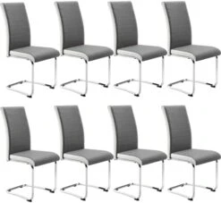 SICOTAS Dining Chairs Set Of 2 - Modern Kitchen Chairs Faux Leather, High Back Dining Room Chairs With Metal Base, Upholstered Dinner Chairs, 2 PCS Armless Side Chair For Dining Room And Kitchen, Grey 24 SICOTAS Dining Chairs Set Of 2 - Modern Kitchen Chairs Faux Leather, High Back Dining Room Chairs With Metal Base, Upholstered Dinner Chairs, 2 PCS Armless Side Chair For Dining Room And Kitchen, Grey -Home Table Chair Store 41dzQDiUML. AC