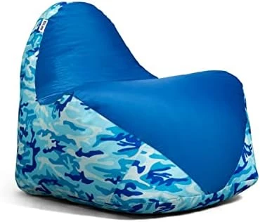 Big Joe Warp Bean Bag Chair, Blue/Navy Spandex And Smartmax, 2.5ft 4 Big Joe Warp Bean Bag Chair, Blue/Navy Spandex And Smartmax, 2.5ft - Image 2