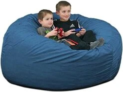 ULTIMATE SACK 4000 (4 Ft.) Bean Bag Chair Cover In Multiple Colors: Cover ONLY. (4000, Electric Blue Suede) 27 ULTIMATE SACK 4000 (4 Ft.) Bean Bag Chair Cover In Multiple Colors: Cover ONLY. (4000, Electric Blue Suede) -Home Table Chair Store 41e8I7mNOCL. AC