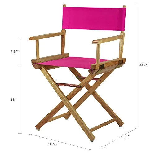 Casual Home 200-00/021-30 18" Natural Frame-Magenta Canvas Director Chair Classic Height 5 Casual Home 200-00/021-30 18" Natural Frame-Magenta Canvas Director Chair Classic Height - Image 3