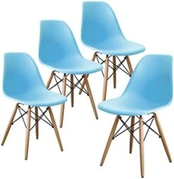 Buschman Mid Century Modern Dining Room Chairs, White, Set Of 4 -Home Table Chair Store 41eSFx7pLvL. AC