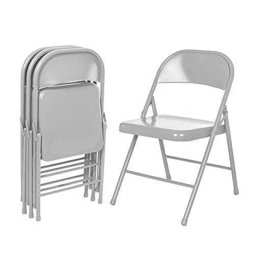 OEF Furnishings (4 Pack) Steel Folding Chairs, Grey 3 OEF Furnishings (4 Pack) Steel Folding Chairs, Grey