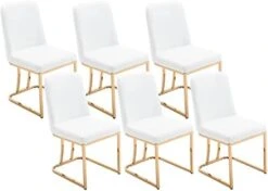 VESCASA Velvet Upholstered Dining Chairs With Back, Mid Century Modern Dining Chairs With Gold Metal Frame For Dining Room, Restaurant, Kitchen, Set Of 4, Grey 24 VESCASA Velvet Upholstered Dining Chairs With Back, Mid Century Modern Dining Chairs With Gold Metal Frame For Dining Room, Restaurant, Kitchen, Set Of 4, Grey -Home Table Chair Store 41et43rZBwL. AC