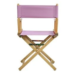Casual Home 200-00/021-22 Director Chair 18" - Classic Height Natural Frame/Pink Canvas -Home Table Chair Store 41fHAuy9v3L