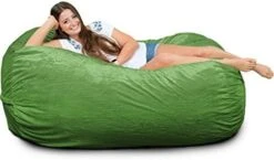 ULTIMATE SACK Lounger Bean Bag Chair: Giant Foam-Filled Furniture - Machine Washable Covers, Double Stitched Seams, Durable Inner Liner, And 100% Virgin Foam. Corner Chair. (Pink, Fur) -Home Table Chair Store 41fPEQwWXmL. AC