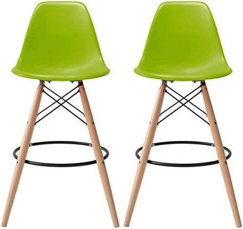 2xhome - Set Of Two (2) -Black- 25" Seat Height Molded Plastic Modern Counter Stools With Backs And Armless Natural Legs Wood Eiffel Legs Dowel-Leg 13 2xhome - Set Of Two (2) -Black- 25" Seat Height Molded Plastic Modern Counter Stools With Backs And Armless Natural Legs Wood Eiffel Legs Dowel-Leg - Image 11