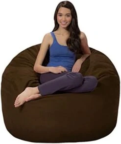 Comfy Sacks Memory Foam Bean Bag Chair, Charcoal Furry -Home Table Chair Store 41gH6YGFBXL. AC