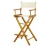 Casual Home 30" Director's Chair Honey Oak Frame-with Wheat Canvas, Bar Height