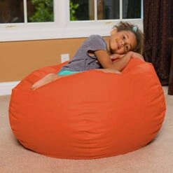 Posh Beanbags Bean Bag Chair, Large-38in, Solid Orange 20 Posh Beanbags Bean Bag Chair, Large-38in, Solid Orange -Home Table Chair Store 41ghmE4Mw9L