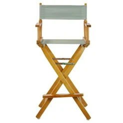 Casual Home 30" Director's Chair Honey Oak Frame-with Grey Canvas, Bar Height -Home Table Chair Store 41h3vECMLnL