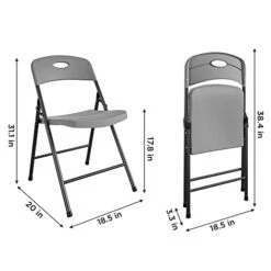 CoscoProducts COSCO Solid Resin Folding Chair, Gray, Pack Of 4 14 CoscoProducts COSCO Solid Resin Folding Chair, Gray, Pack Of 4 -Home Table Chair Store 41h9dmww23L