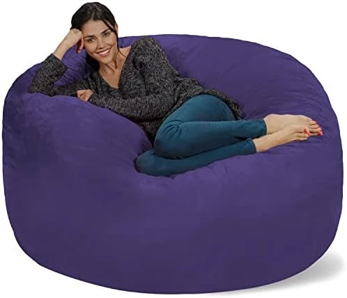 Chill Sack Bean Bag Chair: Giant 5' Memory Foam Furniture Bean Bag - Big Sofa With Soft Micro Fiber Cover - Dark Gray 15 Chill Sack Bean Bag Chair: Giant 5' Memory Foam Furniture Bean Bag - Big Sofa With Soft Micro Fiber Cover - Dark Gray - Image 13