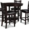 New Classic Furniture Gia 5-Piece Round Counter Height Dining Set With 1 Dining Table And 4 Chairs, 42-Inch, Ebony -Home Table Chair Store 41hPDlDYMGL