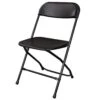 Ontario Furniture: Stackable Black Metal Folding Chair, 800-Pound Weight Capacity, Premium Steel Frame With Plastic Seat And Back -Home Table Chair Store 41hi39HKpTL