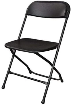 Ontario Furniture: Stackable Black Metal Folding Chair, 800-Pound Weight Capacity, Premium Steel Frame With Plastic Seat And Back -Home Table Chair Store 41hi39HKpTL. AC