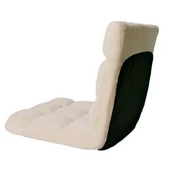 Loungie Super-Soft Folding Adjustable Floor Relaxing/Gaming Recliner Chair, Beige -Home Table Chair Store 41hkd8gl08L