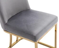 VESCASA Velvet Upholstered Dining Chairs With Back, Mid Century Modern Dining Chairs With Gold Metal Frame For Dining Room, Restaurant, Kitchen, Set Of 4, Grey 20 VESCASA Velvet Upholstered Dining Chairs With Back, Mid Century Modern Dining Chairs With Gold Metal Frame For Dining Room, Restaurant, Kitchen, Set Of 4, Grey -Home Table Chair Store 41iCumtrAiL