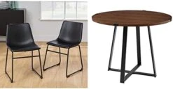 Walker Edison Douglas Urban Industrial Faux Leather Armless Dining Chairs, Set Of 2, Whiskey Brown 23 Walker Edison Douglas Urban Industrial Faux Leather Armless Dining Chairs, Set Of 2, Whiskey Brown -Home Table Chair Store 41iVie9FAzL. AC