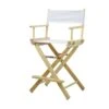 Casual Home 24" Director's Chair Natural Frame With White Canvas, Counter Height -Home Table Chair Store 41iXQ4NlnML