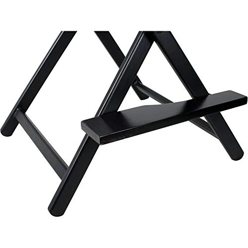 Sunrise JL009AB 29" Black Aluminum Director Chair 4 Sunrise JL009AB 29" Black Aluminum Director Chair - Image 2