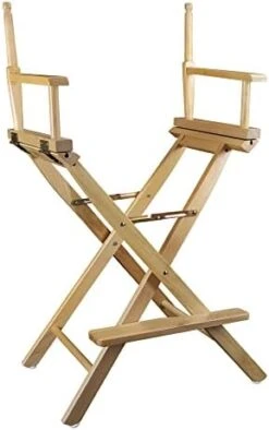 Casual Home 30-Inch Solid Wood Director Chair, Honey Oak Frame -Home Table Chair Store 41ikL0pPkL. AC