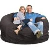 ULTIMATE SACK Bean Bag Chairs In Multiple Sizes And Colors: Giant Foam-Filled Furniture - Machine Washable Covers, Double Stitched Seams, Durable Inner Liner. (6000, Grey Suede) -Home Table Chair Store 41imaeEfaIL