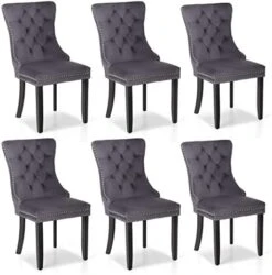 MAISON ARTS Velvet Tufted Dining Chairs Set Of 4, Upholstered Dining Room Chairs With Ring Pull Trim & Button Back Modern Dinner Chairs With Solid Wood Legs For Kitchen Dining Room (Black,4pcs) 25 MAISON ARTS Velvet Tufted Dining Chairs Set Of 4, Upholstered Dining Room Chairs With Ring Pull Trim & Button Back Modern Dinner Chairs With Solid Wood Legs For Kitchen Dining Room (Black,4pcs) -Home Table Chair Store 41iwZB 65ML. AC