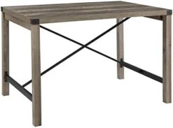 Walker Edison Marcus Modern Farmhouse Trestle Style Metal X Dining Table, 48 Inch, Grey Wash 8 Walker Edison Marcus Modern Farmhouse Trestle Style Metal X Dining Table, 48 Inch, Grey Wash -Home Table Chair Store 41jKkny0KGL. AC