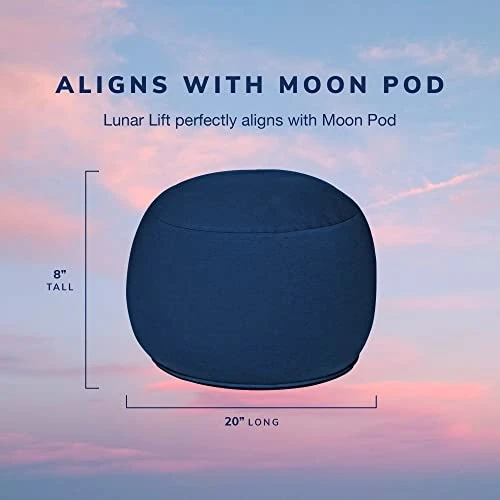 Moon Pod Lunar Lift Footrest For Bean Bag Chair, Navy - The Zero-Gravity Beanbag For Stress, Anxiety, & All Day Deep Relaxation - Ultra Soft & Ergonomic Support For Back & Neck - For The Whole Family 6 Moon Pod Lunar Lift Footrest For Bean Bag Chair, Navy - The Zero-Gravity Beanbag For Stress, Anxiety, & All Day Deep Relaxation - Ultra Soft & Ergonomic Support For Back & Neck - For The Whole Family - Image 4