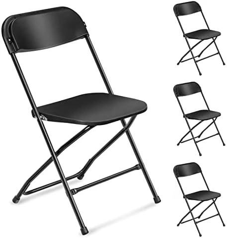 VINGLI 10 Pack Black Plastic Folding Chair, Indoor Outdoor Portable Stackable Commercial Seat With Steel Frame 350lb. Capacity For Events Office Wedding Party Picnic Kitchen Dining 15 VINGLI 10 Pack Black Plastic Folding Chair, Indoor Outdoor Portable Stackable Commercial Seat With Steel Frame 350lb. Capacity For Events Office Wedding Party Picnic Kitchen Dining - Image 13