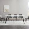 NIUTN Dining Table Set, Modern 7 Piece Dining Set, Includes Dining Table, 6 Chairs For Home, Kitchen, Living Room, Dining Room, 70.8"x35.4"x29.5"