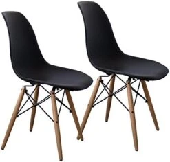 Buschman Mid Century Modern Dining Room Chairs, White, Set Of 4 -Home Table Chair Store 41k64a MJ2L. AC